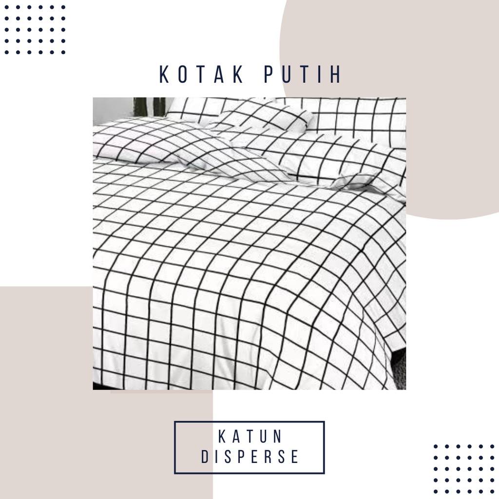 kain sprei dan gorden kotak emily aesthetic meteran murah lebar 240 cm bahan katun mikrotex grade A