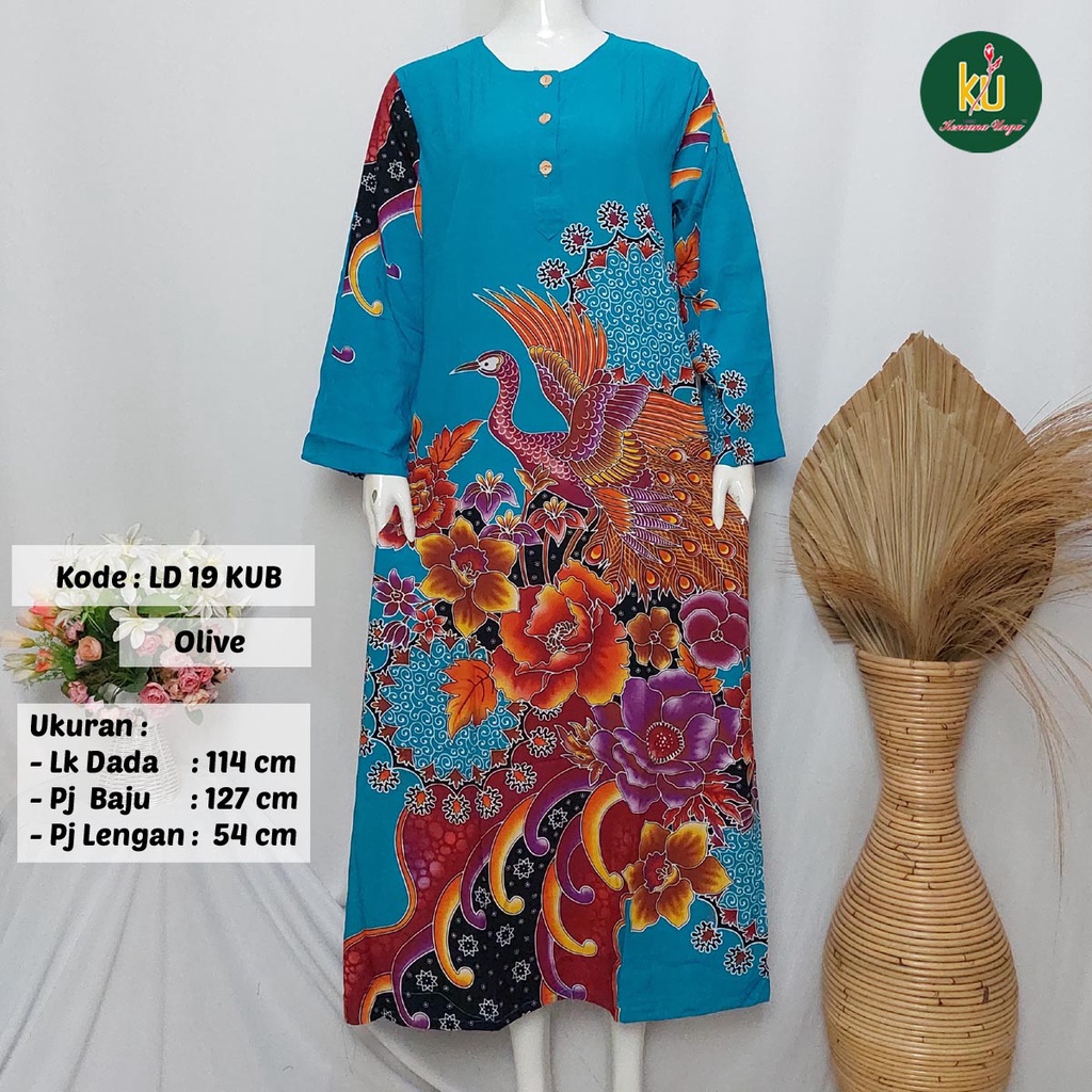 COD LD 20 KUB | DASTER PANJANG KENCANA UNGU ASLI LABEL BIRU | LongDress Wanita Lengan Panjang Busui ini-Tosca I
