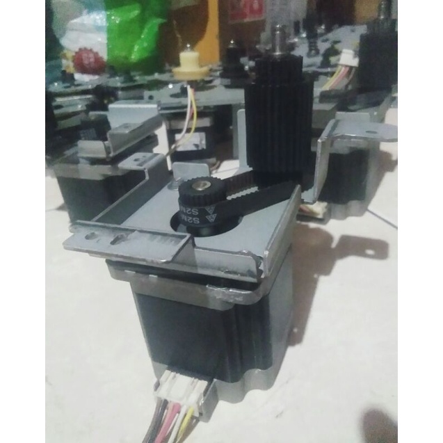 STEPPER MOTOR NEMA23 - 1,7A  SET, PULLY BELT GEAR SESUAI FOTO