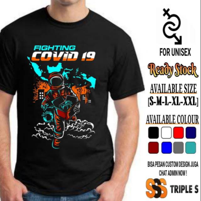 KAOS FIGHT COVID 19 SAFE INDONESIA - TRIPLES