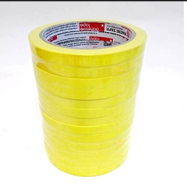 

➧ (14 Pcs) Nachi Bakery Tape Hard PVC Tape 10 mm x 50 yard Kuning ✻