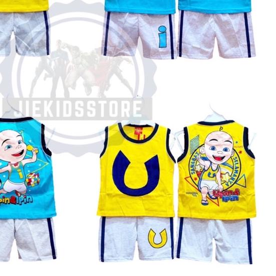♥ BAJU UPIN IPIN STELAN UPIN IPIN SETELAN PENDEK ANAK LAKI-LAKI ➽