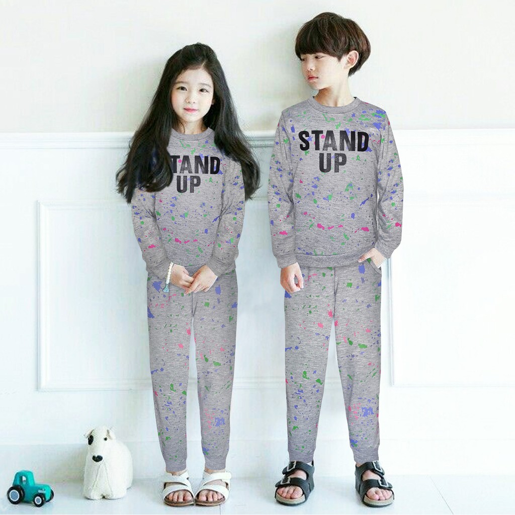 Setelan Anak Sweater Set Jogger Panjang Anak Unisex Bahan Babyterry Usia 1 Tahun Sampai 12 Tahun