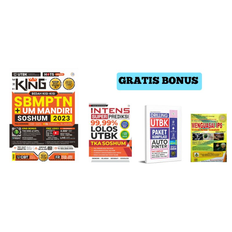Buku The King Bedah Kisi-kisi SBMPTN & UM Mandiri Soshum 2023 - PENGIRIMAN DARI JAKARTA-23+ INTENS+ KOM+ IPS
