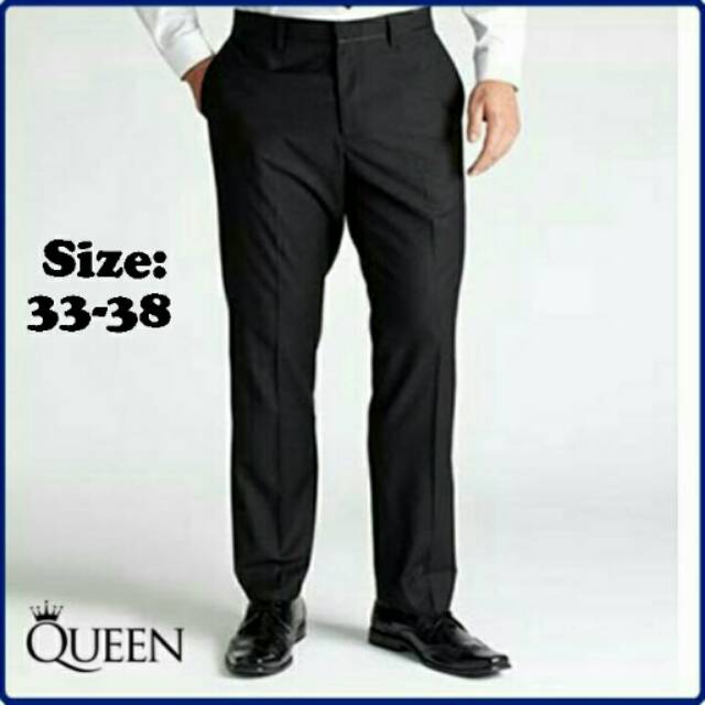 Celana Formal Pria Kerja Reguler Standar Kantor Bahan Kain Teflon Size 27-38 Murah Adem Nyaman