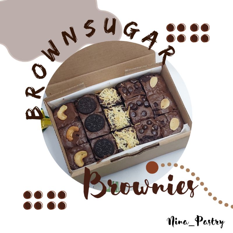

BROWNIES FUDGY BROWNSUGAR MINI SLICE(15SLICE)