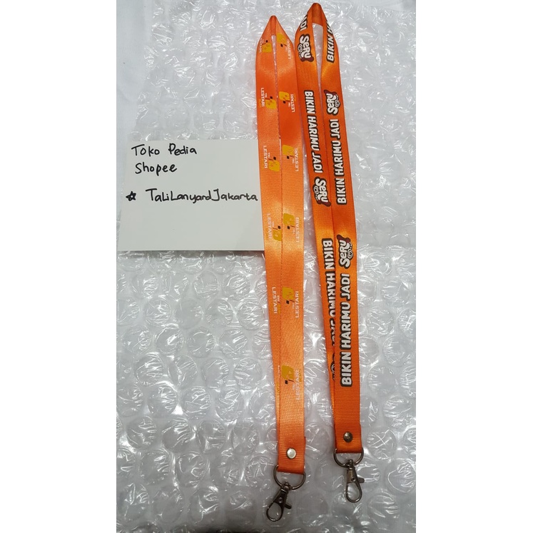 

Sablon Tali Nilon/Lanyard 2CMx90CM Kait 2CM , Sablon 1Sisi