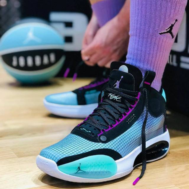 Jordan 34 blue void (MEN) Sepatu Basket