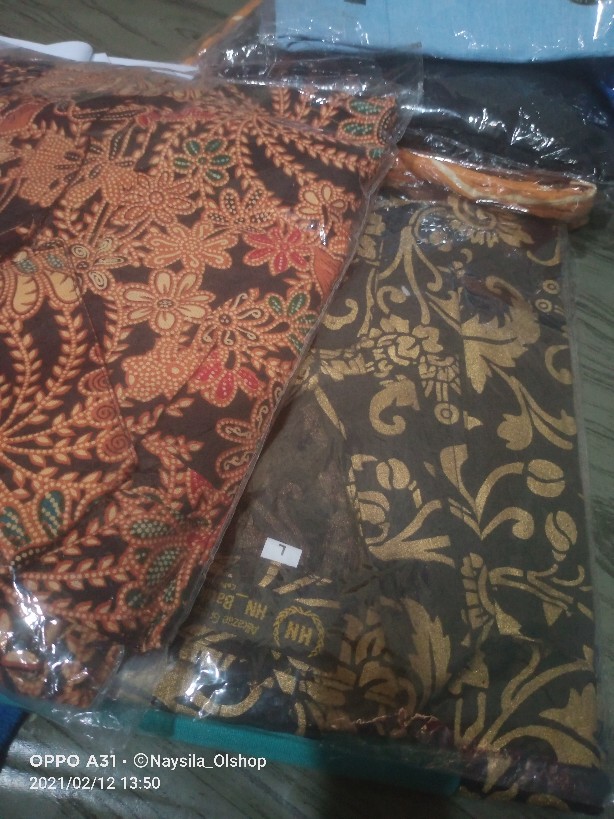 Couple Batik Gamis Renda Katun Jarik 2635