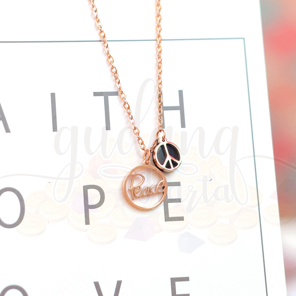 Kalung Peace Simple Stainless Steel GH 204104