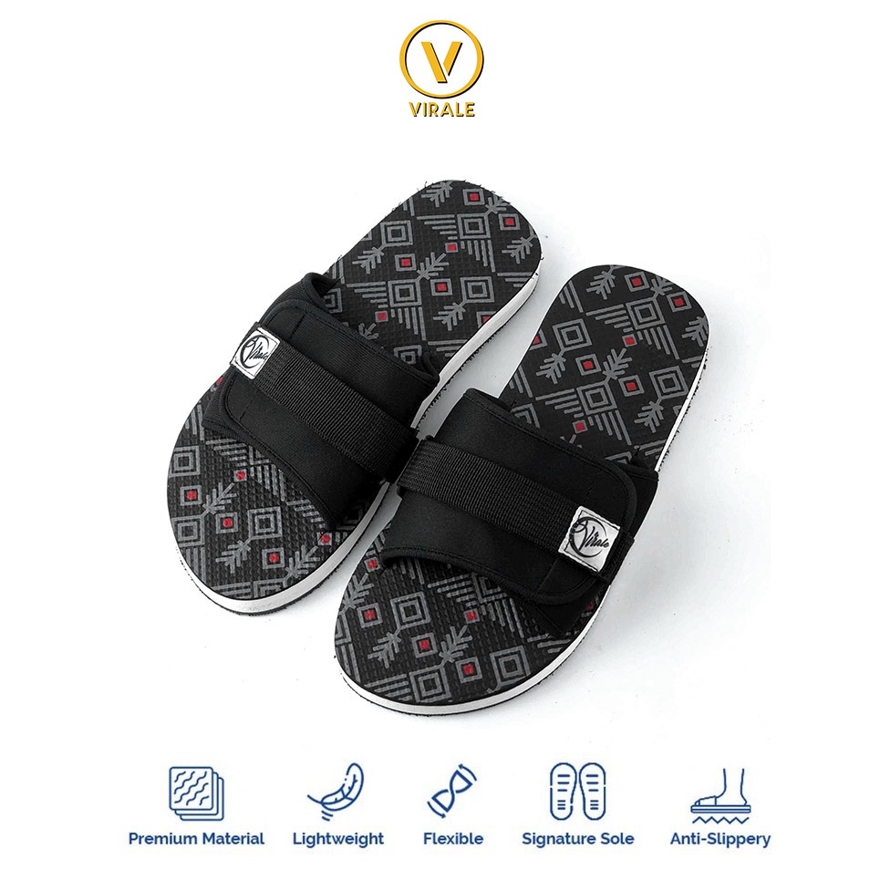 Sandal Slide Pria Virale Murah Original Model Selop Distro Terbaru TG 11 MOTIF