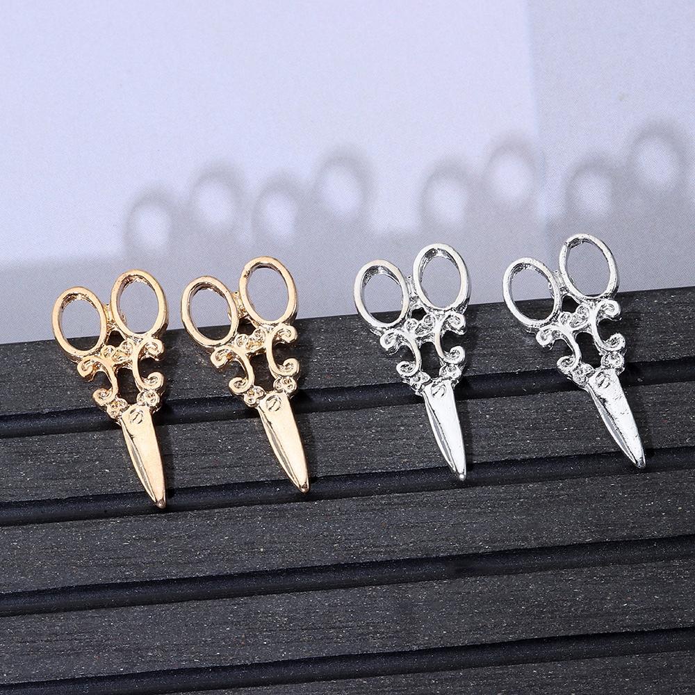 Anting Gunting Kecil Nanas Hadiah Perhiasan Wanita Pria Baru Ear Stud