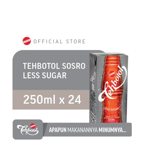 

[ COD ] Tehbotol Sosro Kotak Less Sugar 250 ml isi 24 DISKON Kode 1393