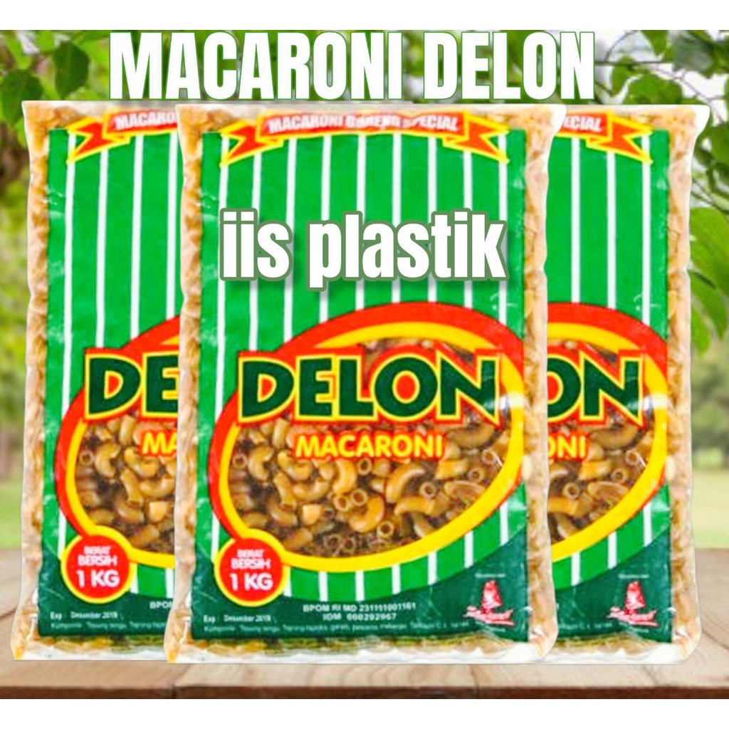 MAKRONI MEKAR MURAH / MAKRONI MURAH / MAKARONI MENTAH / MAKARONI MEKAR COKLAT DELON / DILAN HIJAU 1 KG