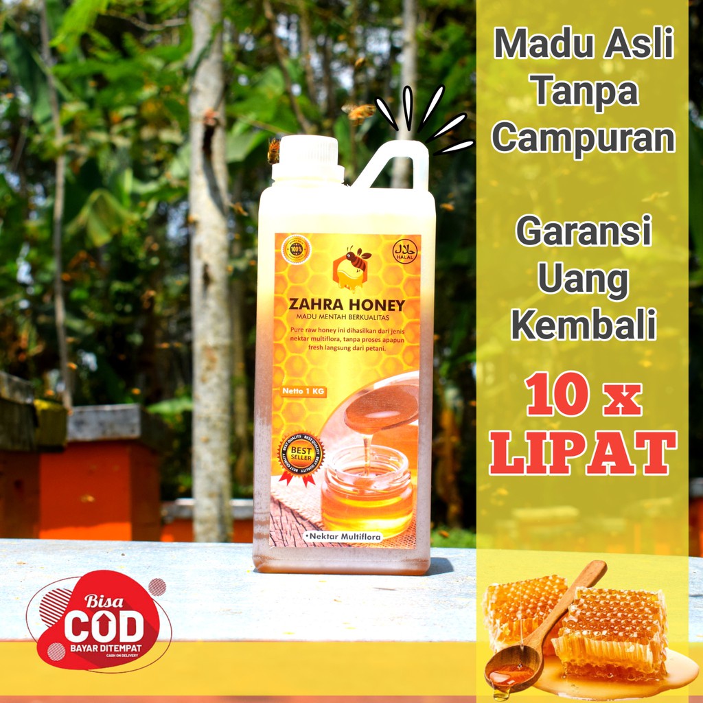 

Madu Asli Murni 1kg Multiflora Zahra Honey ll Raw Honey Grosir Madu Asli Hutan