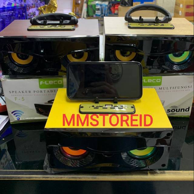 MM - SPEAKER BLUETOOTH FLECO F5 + MIC HIGH BASS / SPEAKER AKTIF FLECO F5 F6 HIGH QUALITY