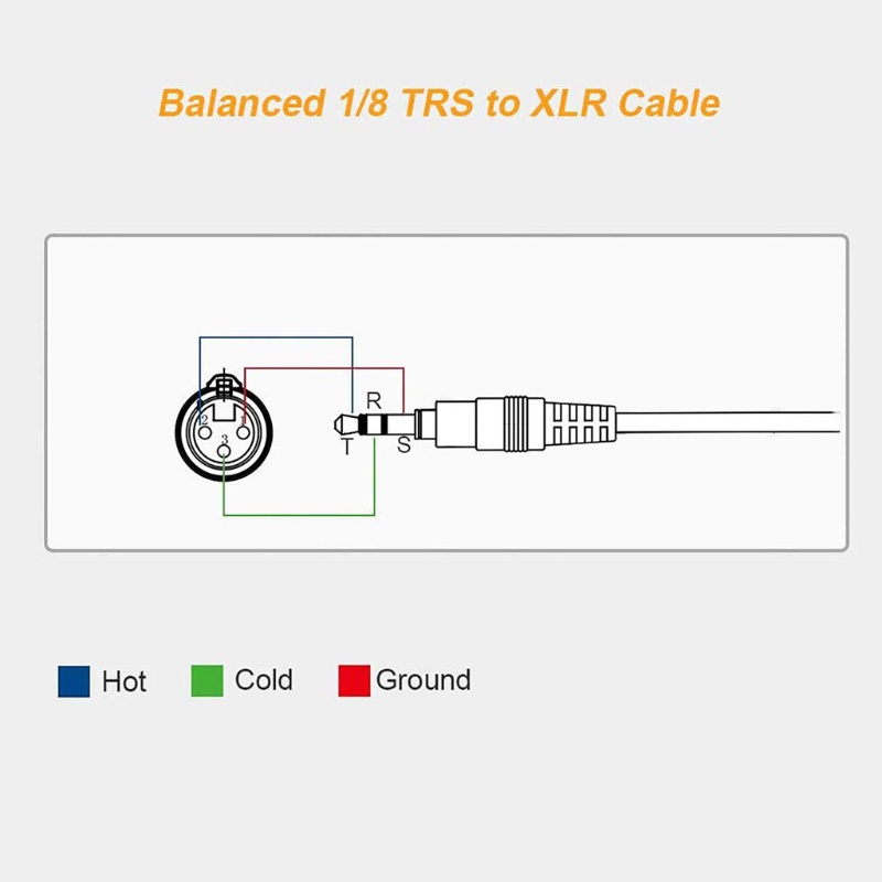 Cre TRS Male to XLR Kabel Seimbang Alat Input Untuk UWP V1 D11 Untuk D2 35mm