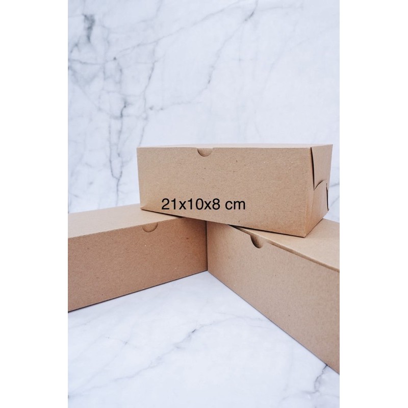 

Box Kardus Coklat Laminating 21x10x8 - Untuk Cake Kue Bolu Packaging