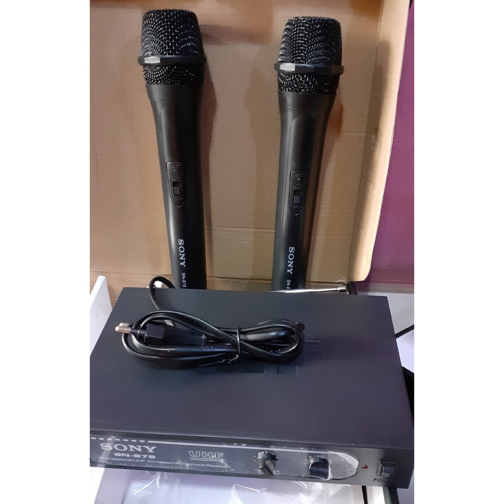 SONY mic karaoke sepasang mikrophone Wireless double microphone wireles pro suara audio sound