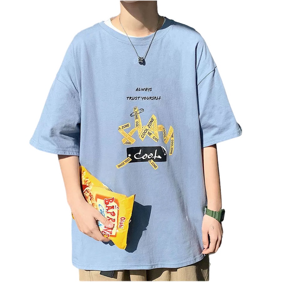 T-SHIRT FASHION PRINTING KATUN 100 STYLE KOREAN FOREIGNER OVERSIZE NORMAL STYLE