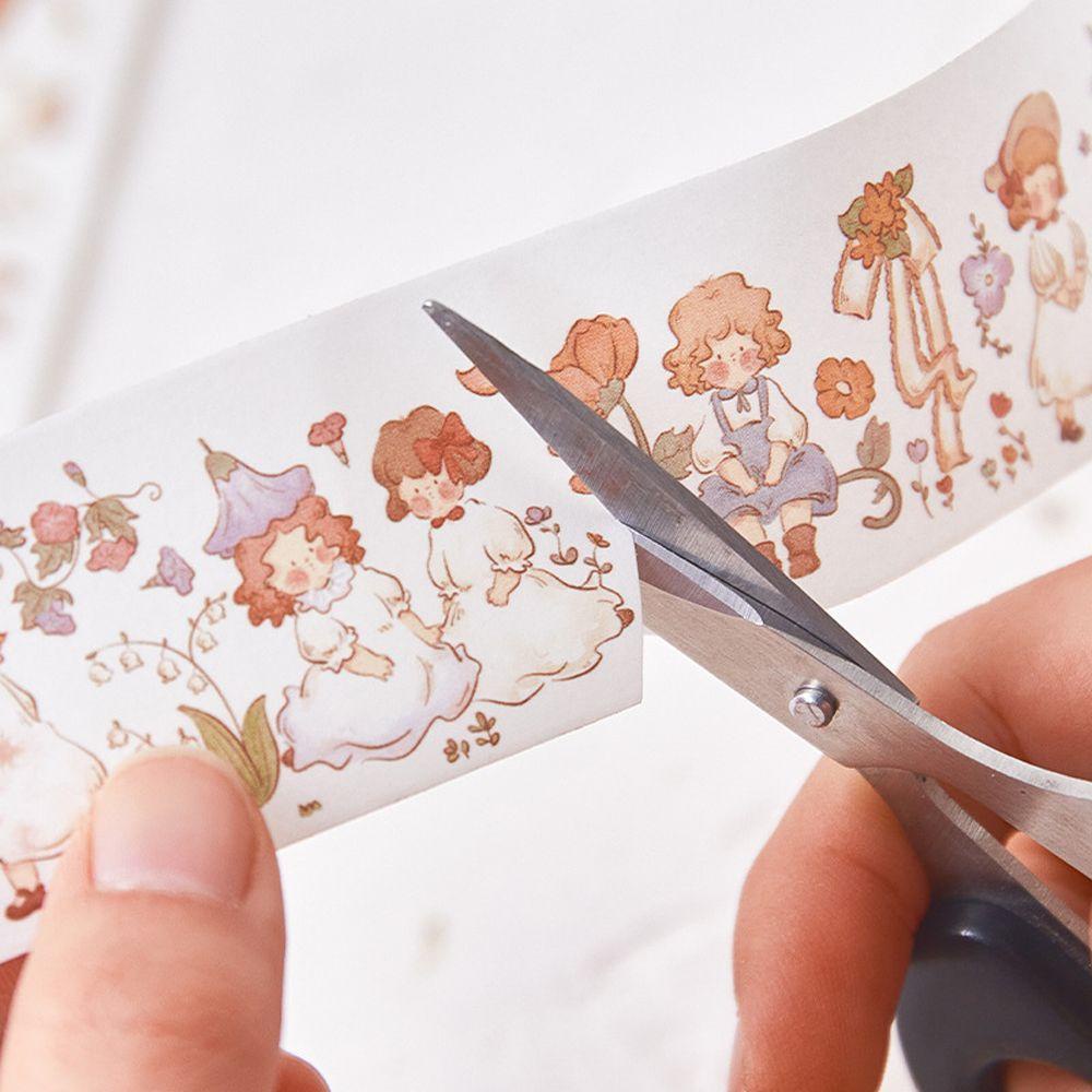 [Elegan] Tape Perekat Kreatif Kawaii Scrapbooking Label Tape DIY Bahan Tape Stiker Pita Hias