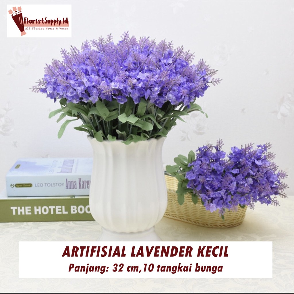  10 tangkai Arifisial Lavender Kecil  Bunga  Plastik  
