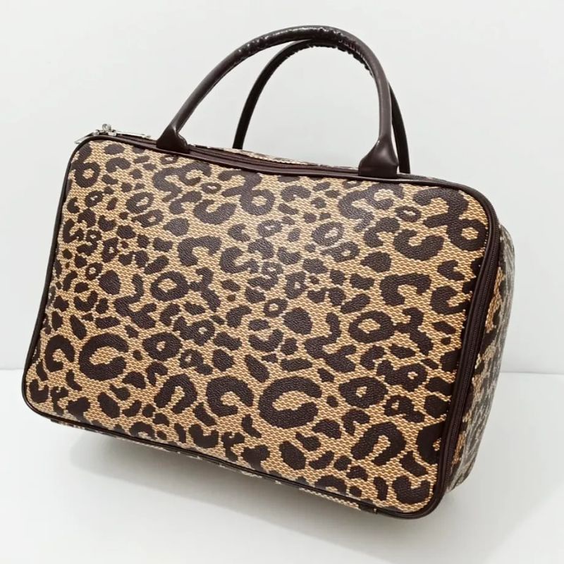 TRAVEL BAG PREMIUM TAS KOPER WANITA LEOPARD