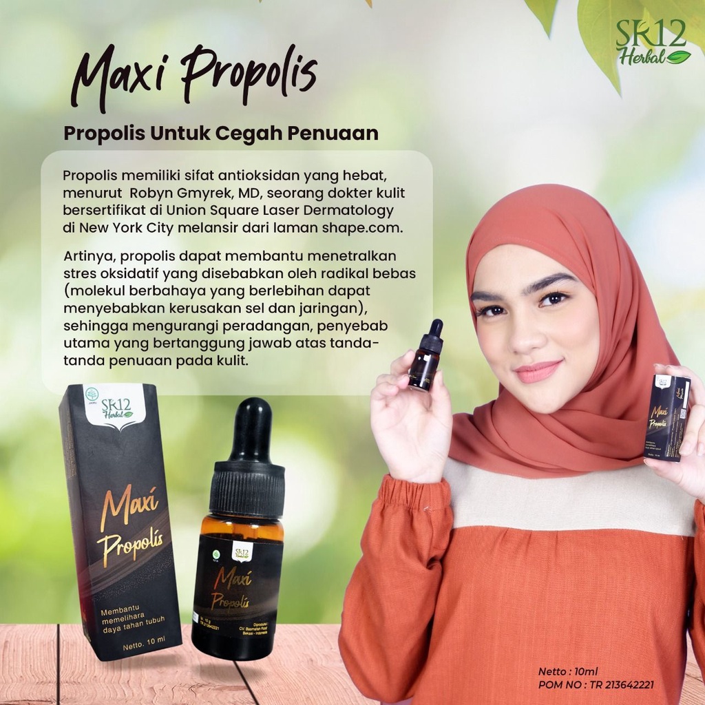 Maxy Propolis SR12 Propolis Asli Propolis SM Brazilian 100% Asli With Nano Technology Obat Herbal Diabetes Asamurat Kolesterol Suplemen Kesehatan wa