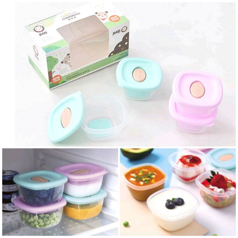 1 PCS Food Container Baby 120 Ml Wadah Penyimpanan Makanan BPA FREE aman di Freezer dan Microwave