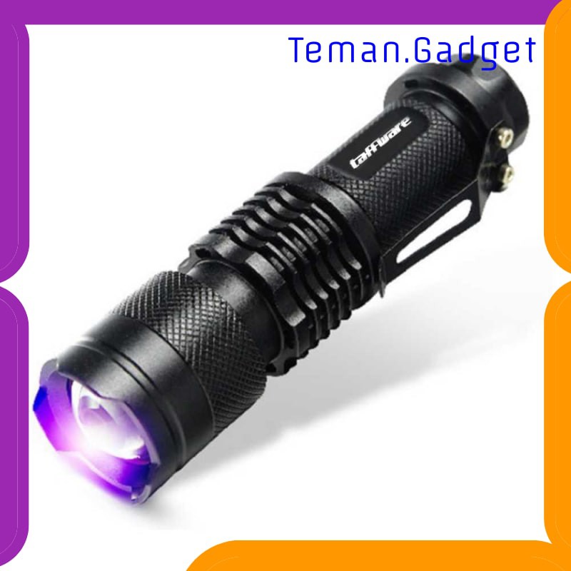 TG-IE185 TaffLED Senter LED 395nm UV + Baterai + Charger + Box Pocketman P1