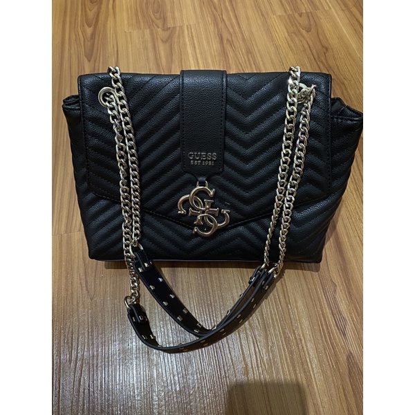 PRELOVED TAS GUESS BLACK / HITAM ORIGINAL