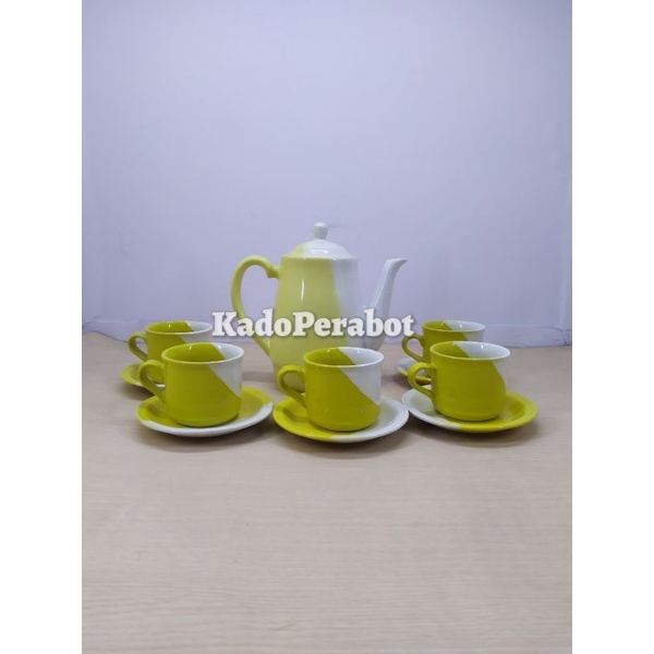 teko satu set akura - teko keramik set - teko akura satu set