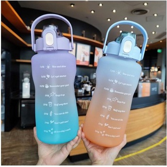 BOTOL MINUM 2 LITER MOTIVASI PENANDA WAKTU / BOTOL 2 LITER VIRAL