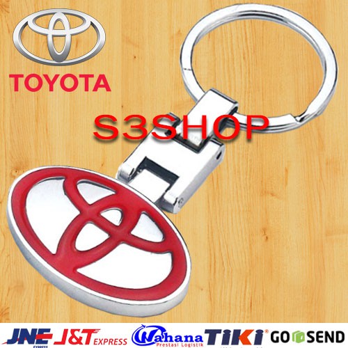 Gantungan Kunci TOYOTA Logo 3D Metal Stainless Steel