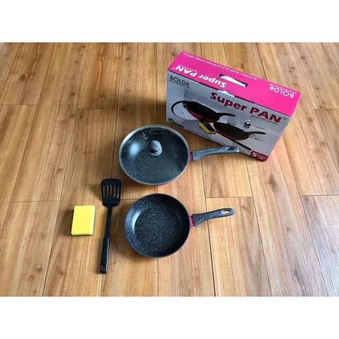 Bolde Super Pan Set BLACK PINK Set 5 Pcs Set Superpan BlackPink Wajan