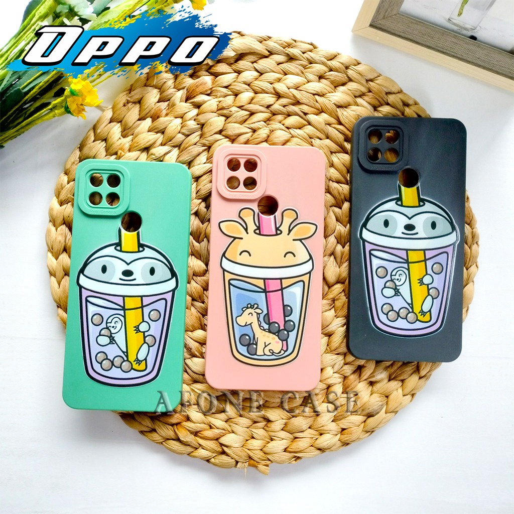 Casing Handphone Motif Boba  Oppo A1K C2 A5S A12 A9 F7 A11K A15 A5 A9 F11 PRO Softtcase Hp Case