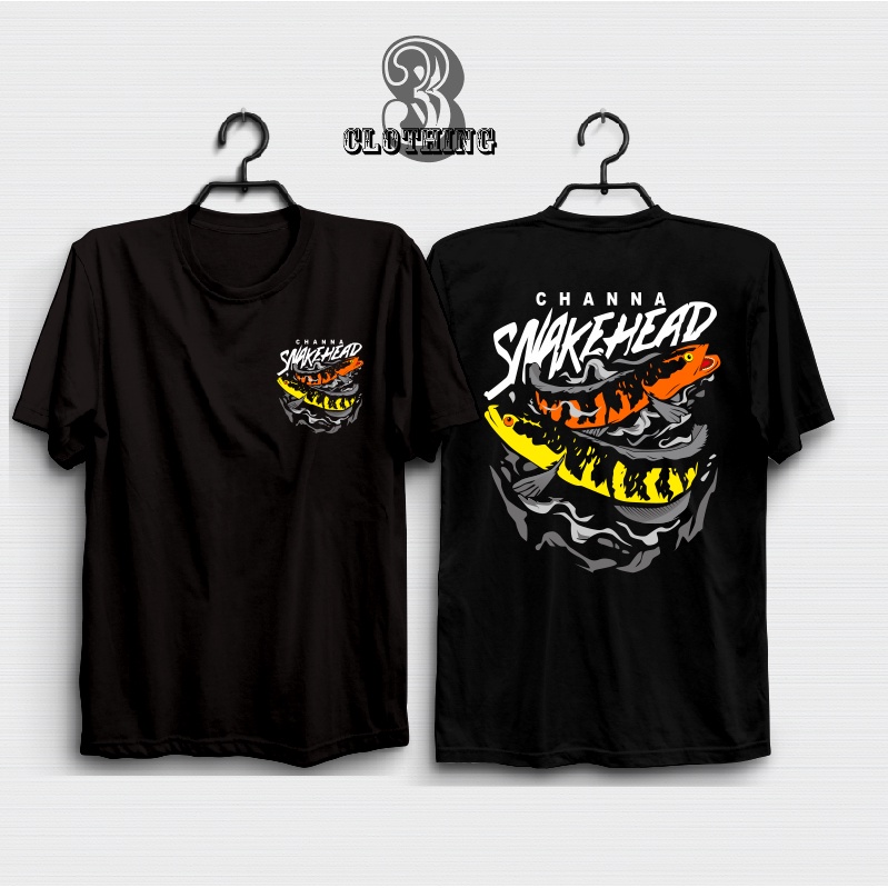 KAOS / Baju SNAKEHEAD FISH THE PREDATOR KAOS IKAN CHANNA Terlaris TERBARU