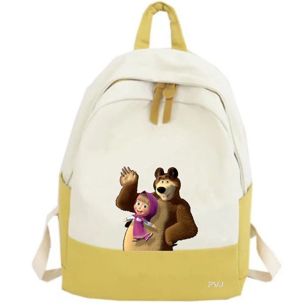 PVJ Tas Ransel Anak Sekolah Kartun Marsha And The Bear