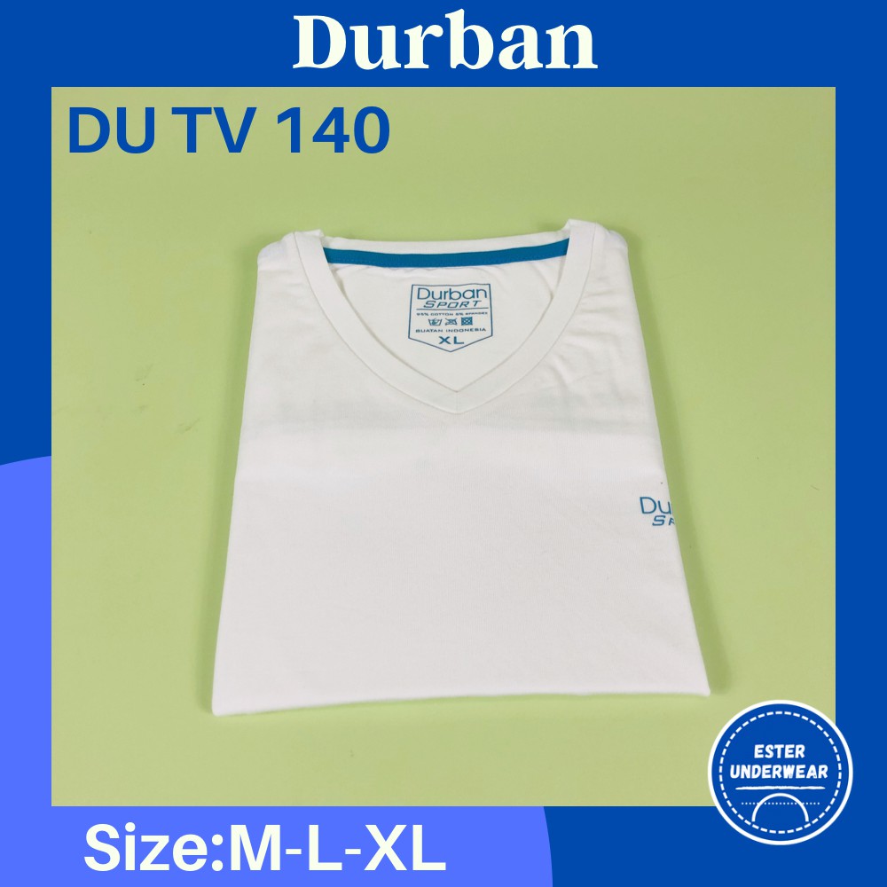 KAOS OBLONG DURBAN V-NECK DU TV 140 B/W  ISI-1 PCS