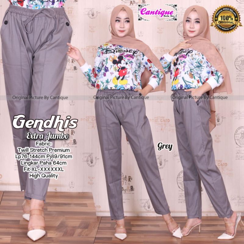 Gendhis ekstra jumbo celana bahan melar by cantique