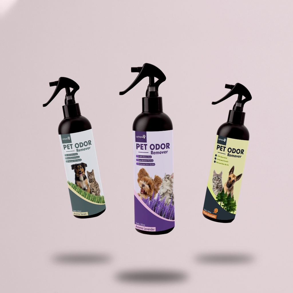 Spray Penghilang Bau Kotoran Kucing / Pet Odor Remover Penghilang Bau Pesing Bak Pasir Kucing / Cat Litter Box Spray Pipis Pup Kucing - Aroma Lavender