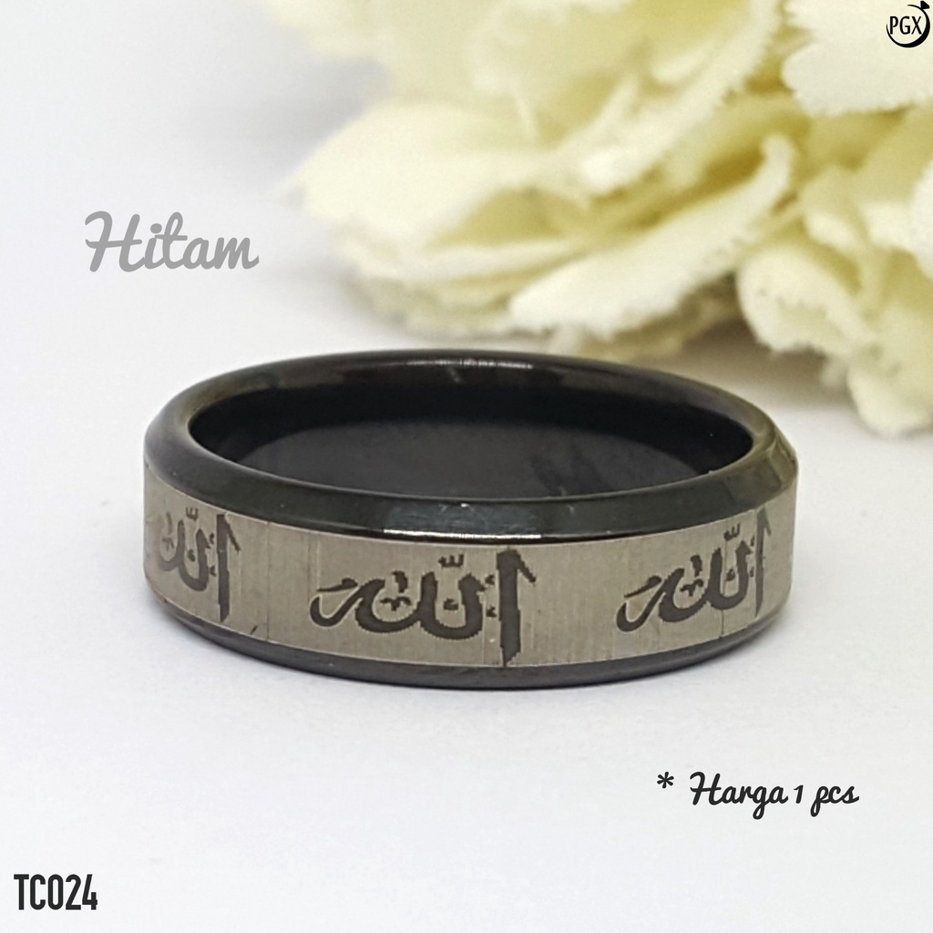 PGX Cincin Titanium Couple Tauhid Aksesoris Fashion Perhiasan Anti Karat - TC024