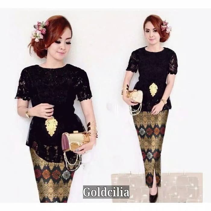 Baju kebaya modern-kebaya wisuda hitam elegan- baju batik kantor/kerja | fika
