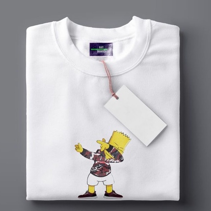 kaos anak supreme bart simpson selebrasi