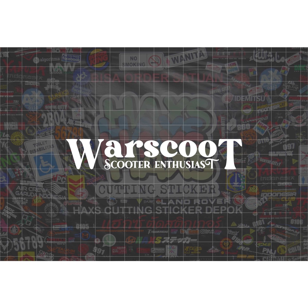 Cutting Sticker Warscoot Ukuran 12 Cm