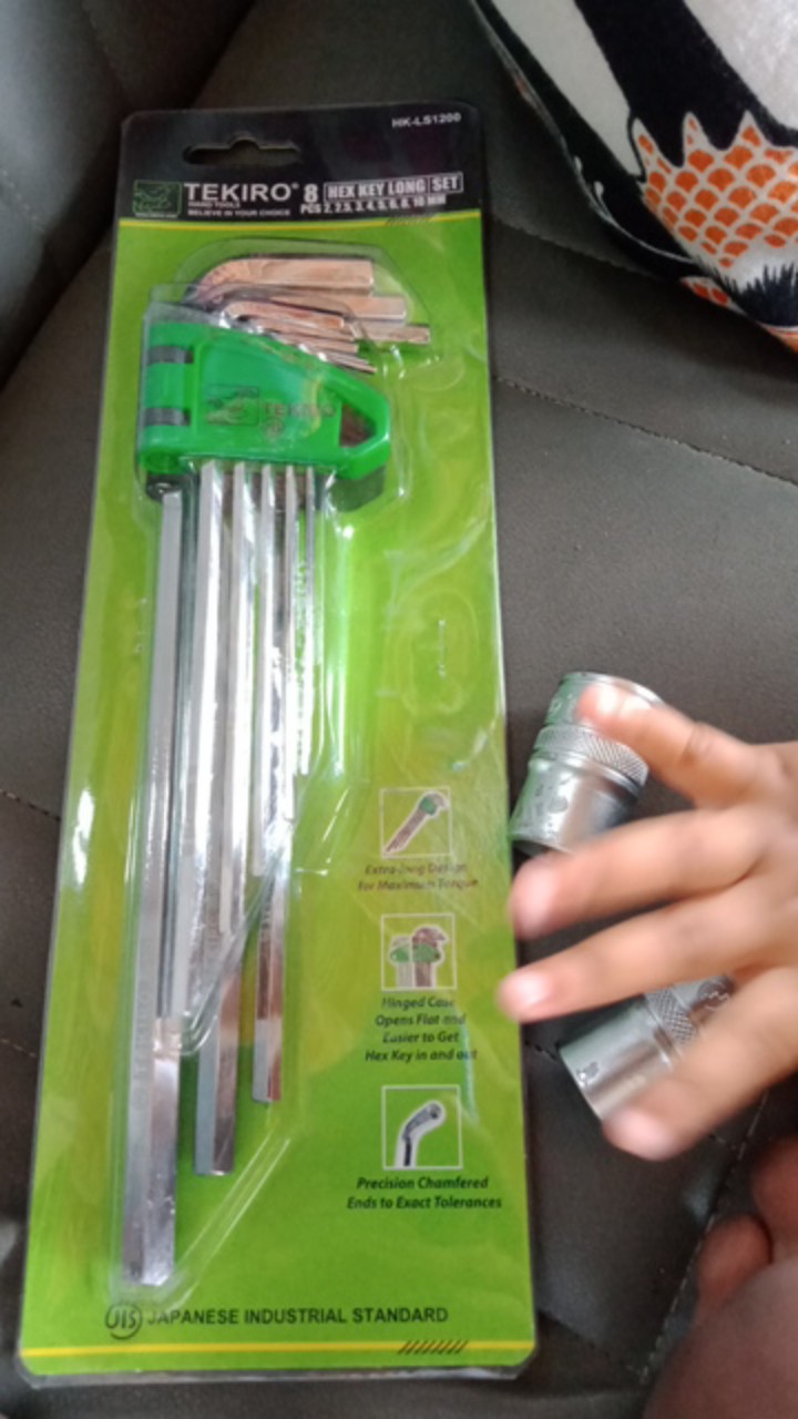 Tekiro Kunci L Set Biasa 8 Pcs Hk-ls1200