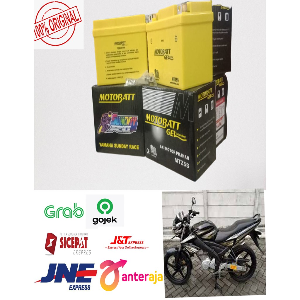 aki motor YAMAHA VIXION OLD NEW motobatt MTZ5S GEL asli ori aki kering