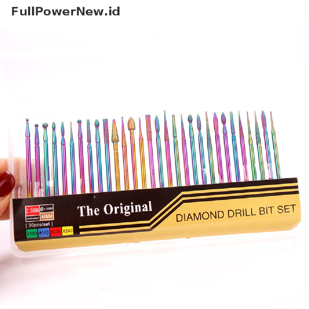 [KUKU PALSU] 10/30Pcs Nail Drill Bits Ceramic Head Nail Cuticle Polishing Manicure Art Tools .