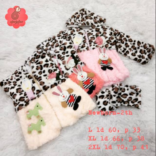 JAKET BULU ANAK MOTIF MACAN FREE TAS
