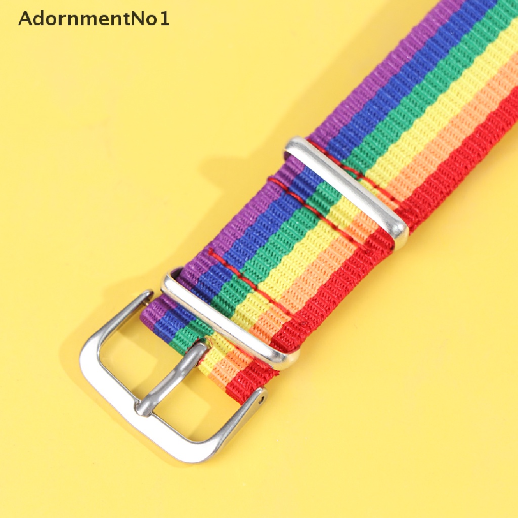 (AdornmentNo1) 2pcs / Set Gelang Tangan Anyaman Warna Pelangi Untuk Pasangan / Pria / Wanita